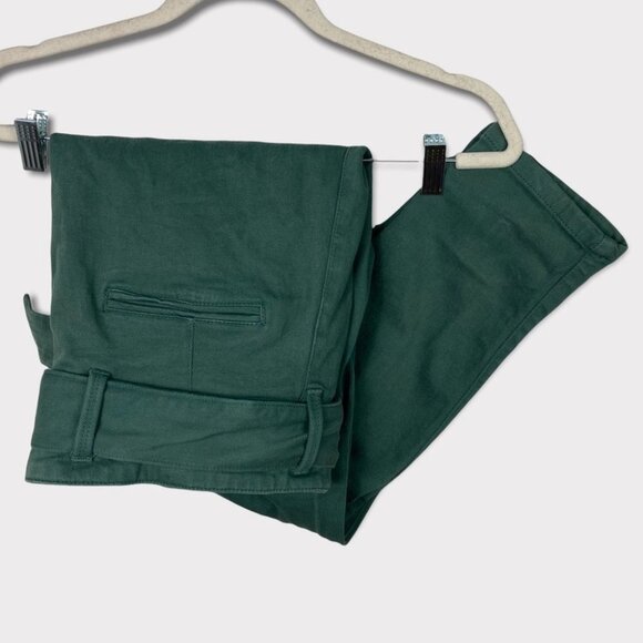 Sezane High Rise Paperbag Waist Pants Size 38 French‎ US Size 6 Jade Green Boho - Picture 8 of 16